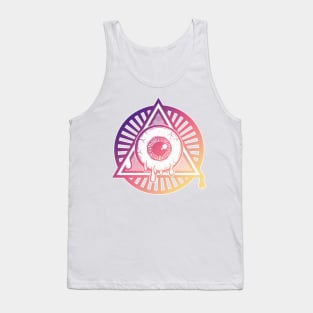 All-Seeing I ------Psychedelic Illuminati Melty Eye Symbol Tank Top